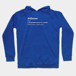 Shithouse Dictionary Definition | That Peter Crouch Podcast | White Print Hoodie